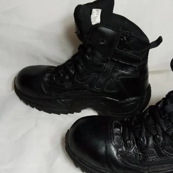 Reebok RB864 Rapid Response Composite Toe Side Zip 6 Black Boot Sz 8.5 - Picture 4 of 13